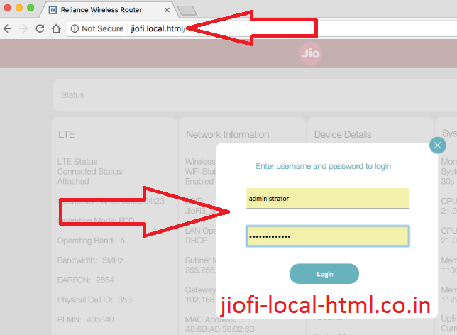 jiofi.local.html / 192.168.1.1